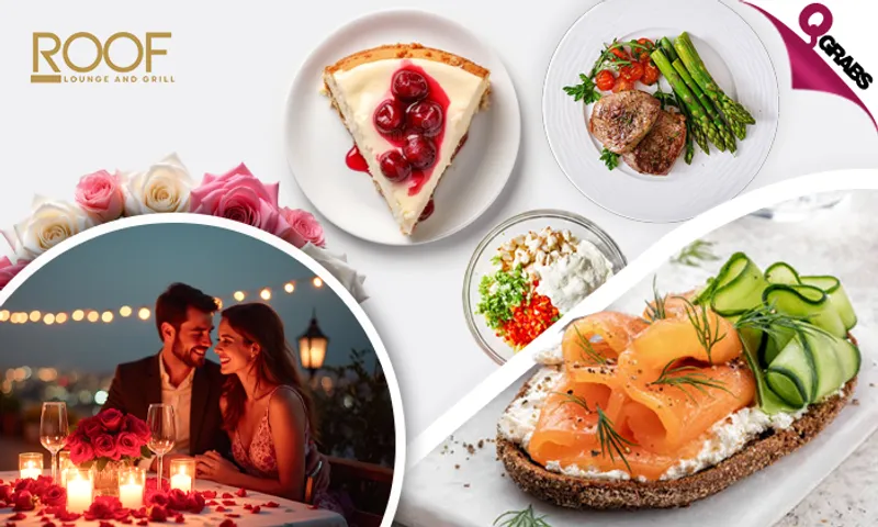Heartfelt Dinner Set Menu for Two at Roof Lounge!